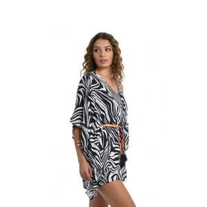 Sunshine 79 Psychedelic Belted Zebra Caftan Swim Cover Up Women’s L/Xl NWT